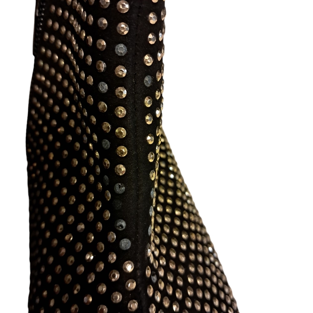Schutz Leather Studded Black Women's Ankle Boots - Picture 2 of 9
